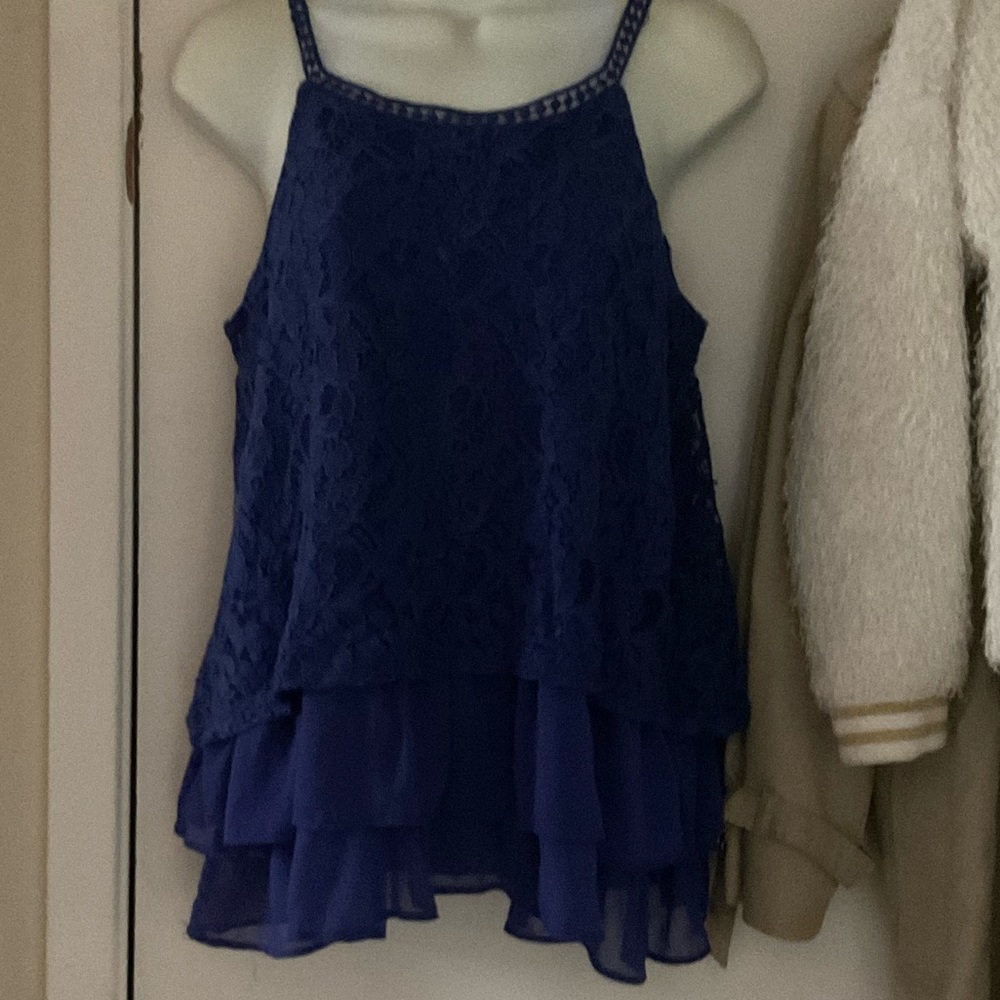 D-Signed Blue Descendants Sleeveless Top Size L 14-16